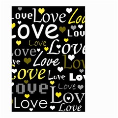 Yellow Love pattern Small Garden Flag (Two Sides)