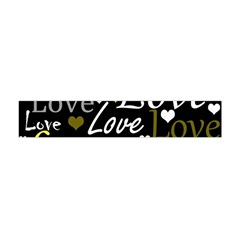 Yellow Love pattern Flano Scarf (Mini)