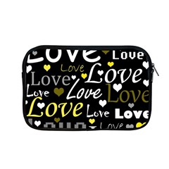 Yellow Love Pattern Apple Macbook Pro 13  Zipper Case by Valentinaart