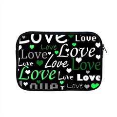 Green Valentine s Day Pattern Apple Macbook Pro 15  Zipper Case by Valentinaart