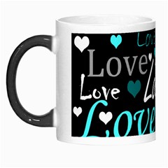 Valentine s Day Pattern - Cyan Morph Mugs by Valentinaart