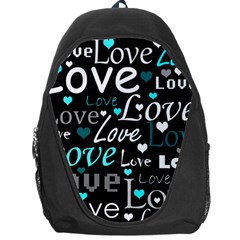 Valentine s Day Pattern - Cyan Backpack Bag by Valentinaart