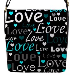 Valentine s Day Pattern - Cyan Flap Messenger Bag (s) by Valentinaart