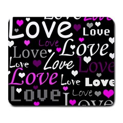 Valentine s Day Pattern - Purple Large Mousepads by Valentinaart