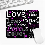 Valentine s day pattern - purple Large Mousepads Front