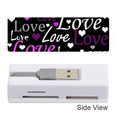 Valentine s Day Pattern - Purple Memory Card Reader (stick)  by Valentinaart