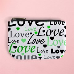 Green  Valentine s Day Pattern Mini Coin Purses by Valentinaart