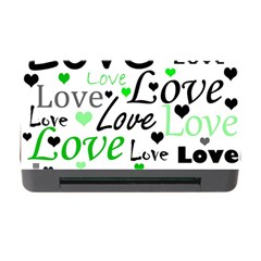 Green  Valentine s Day Pattern Memory Card Reader With Cf by Valentinaart