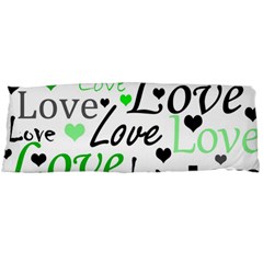 Green  Valentine s Day Pattern Body Pillow Case (dakimakura) by Valentinaart