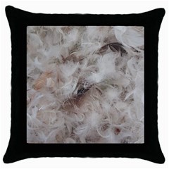 Down Comforter Feathers Goose Duck Feather Photography Throw Pillow Case (black) by yoursparklingshop