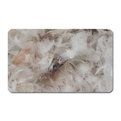 Down Comforter Feathers Goose Duck Feather Photography Magnet (rectangular) by yoursparklingshop