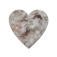 Down Comforter Feathers Goose Duck Feather Photography Heart Magnet by yoursparklingshop