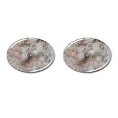 Down Comforter Feathers Goose Duck Feather Photography Cufflinks (oval) by yoursparklingshop