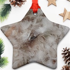 Down Comforter Feathers Goose Duck Feather Photography Star Ornament (two Sides)  by yoursparklingshop