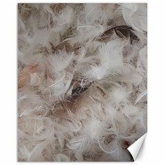 Down Comforter Feathers Goose Duck Feather Photography Canvas 16  X 20   by yoursparklingshop