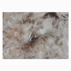 Down Comforter Feathers Goose Duck Feather Photography Large Glasses Cloth (2-side) by yoursparklingshop