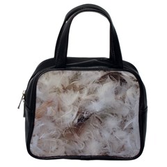 Down Comforter Feathers Goose Duck Feather Photography Classic Handbags (one Side) by yoursparklingshop