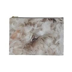 Down Comforter Feathers Goose Duck Feather Photography Cosmetic Bag (large)  by yoursparklingshop