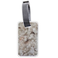 Down Comforter Feathers Goose Duck Feather Photography Luggage Tags (one Side)  by yoursparklingshop