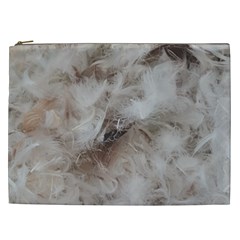 Down Comforter Feathers Goose Duck Feather Photography Cosmetic Bag (xxl)  by yoursparklingshop