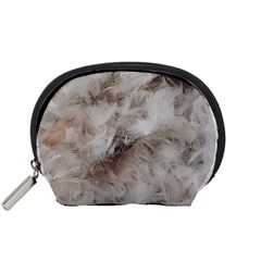 Down Comforter Feathers Goose Duck Feather Photography Accessory Pouches (small)  by yoursparklingshop