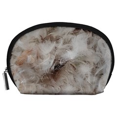 Down Comforter Feathers Goose Duck Feather Photography Accessory Pouches (large)  by yoursparklingshop