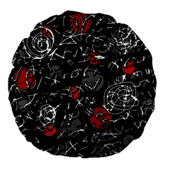 Red Mind Large 18  Premium Flano Round Cushions by Valentinaart