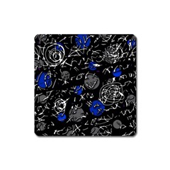 Blue Mind Square Magnet by Valentinaart