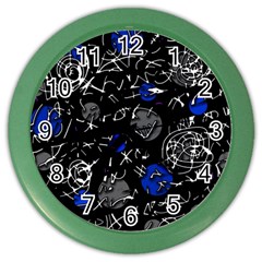 Blue Mind Color Wall Clocks by Valentinaart