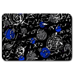 Blue Mind Large Doormat  by Valentinaart