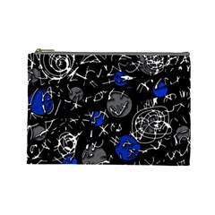 Blue Mind Cosmetic Bag (large)  by Valentinaart