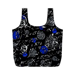 Blue Mind Full Print Recycle Bags (m)  by Valentinaart