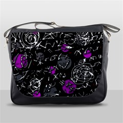 Purple Mind Messenger Bags by Valentinaart