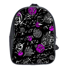 Purple Mind School Bags (xl)  by Valentinaart