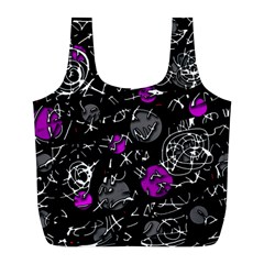 Purple Mind Full Print Recycle Bags (l)  by Valentinaart