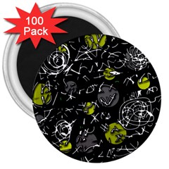 Yellow Mind 3  Magnets (100 Pack)