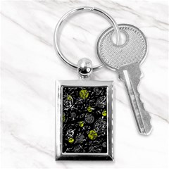 Yellow Mind Key Chains (rectangle)  by Valentinaart