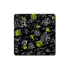 Yellow Mind Square Magnet by Valentinaart