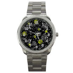 Yellow Mind Sport Metal Watch by Valentinaart