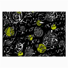 Yellow Mind Large Glasses Cloth (2-side) by Valentinaart