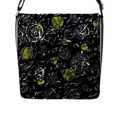 Yellow Mind Flap Messenger Bag (l)  by Valentinaart