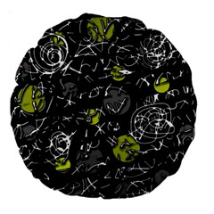 Yellow Mind Large 18  Premium Flano Round Cushions by Valentinaart