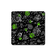 Green Mind Square Magnet by Valentinaart