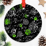 Green mind Round Ornament (Two Sides)  Front