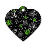 Green mind Dog Tag Heart (Two Sides) Front