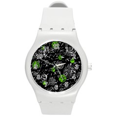 Green Mind Round Plastic Sport Watch (m) by Valentinaart