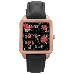 Elegant Mind Rose Gold Leather Watch  by Valentinaart