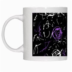 Abstract Mind - Purple White Mugs by Valentinaart