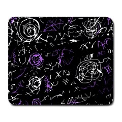 Abstract Mind - Purple Large Mousepads by Valentinaart