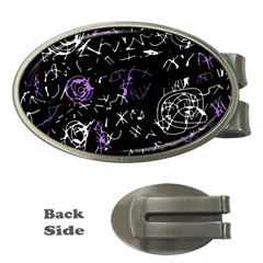 Abstract Mind - Purple Money Clips (oval)  by Valentinaart